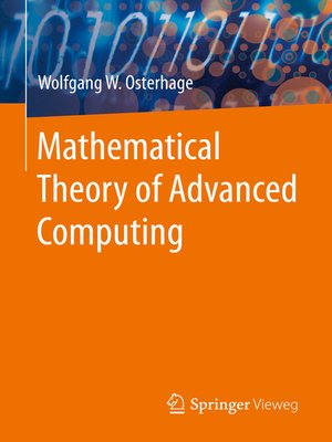 cover image of Mathematical Theory of Advanced Computing